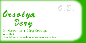 orsolya dery business card