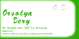 orsolya dery business card